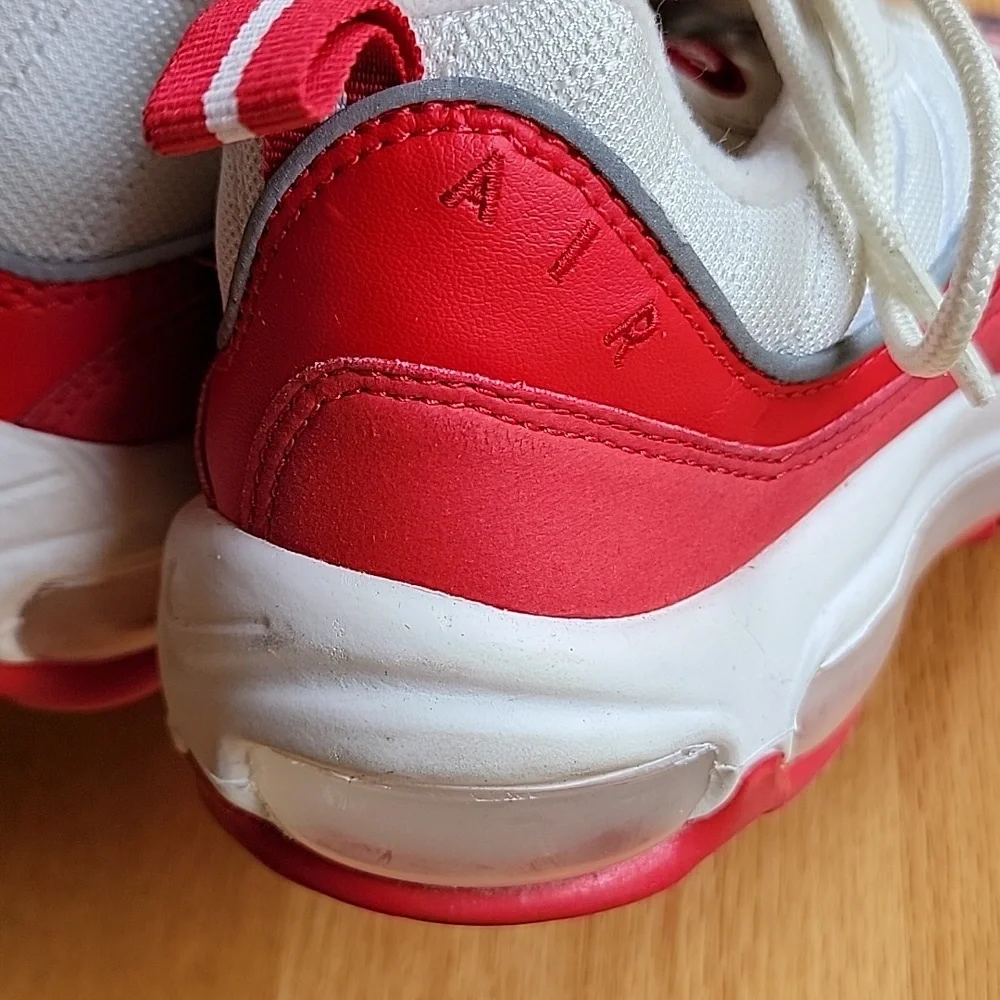Nike Air Max Red White Youth Unisex Sneaker Leather & Mesh Upper